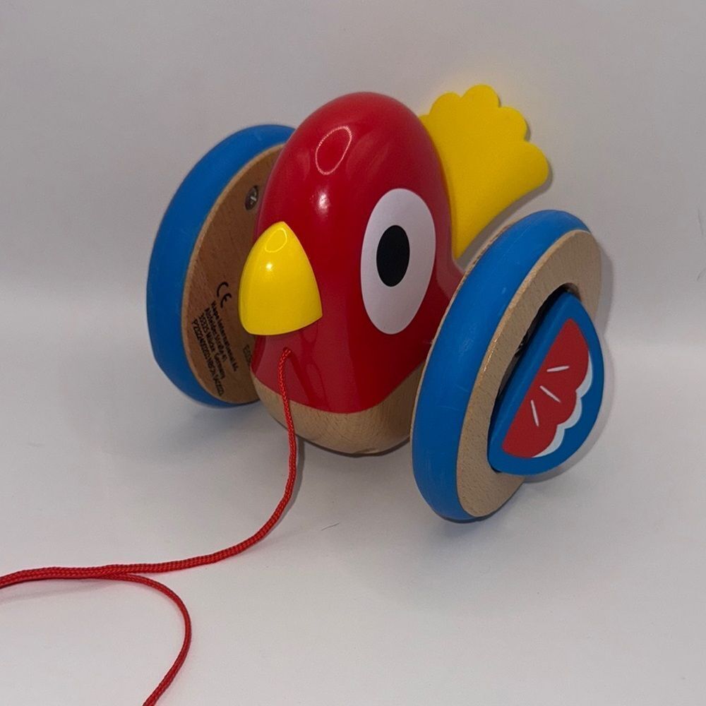 Hape Colorful Wooden Pull Toy Bird